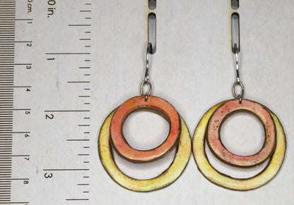 Rustic Hoops in Yellow and Orange