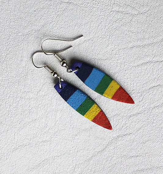 Chakra Stripes Drop Earrings