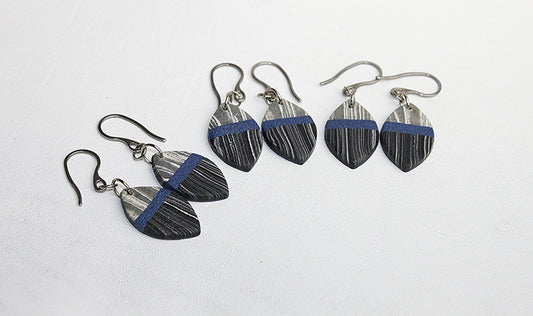 Urban Street Stripes - Marquise Earrings