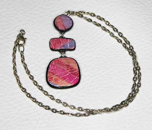 Late Summer Mod Trio Pendant Necklace