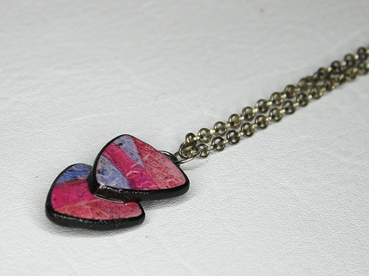 Beachy Bright - Small Layered Triangles Pendant Necklace