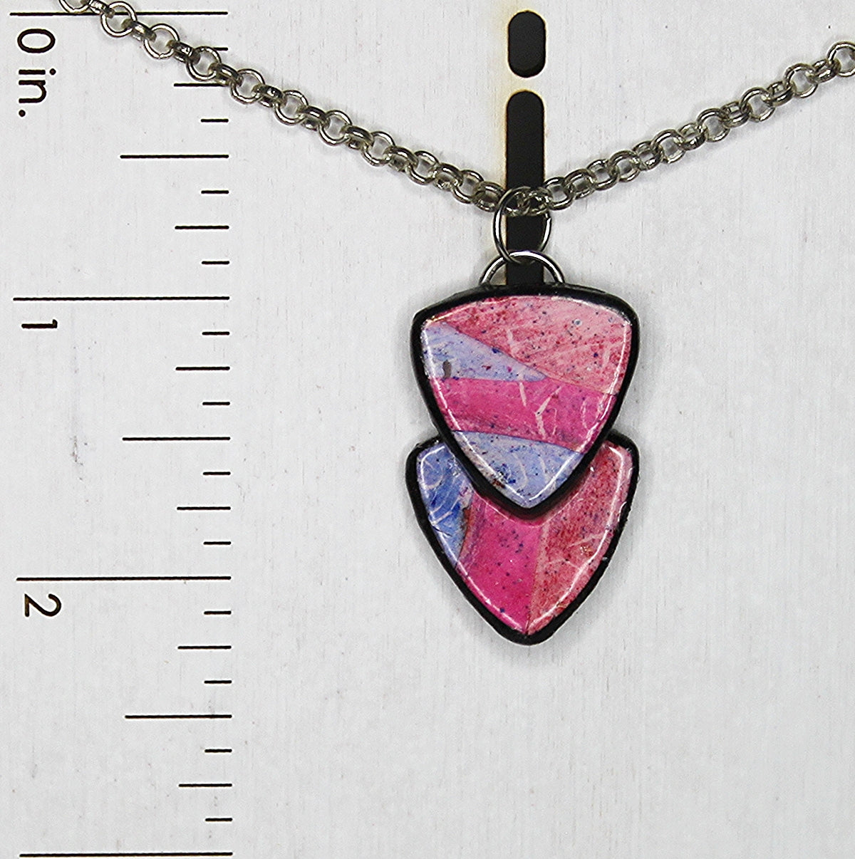 Beachy Bright - Small Layered Triangles Pendant Necklace