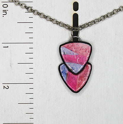 Beachy Bright - Small Layered Triangles Pendant Necklace