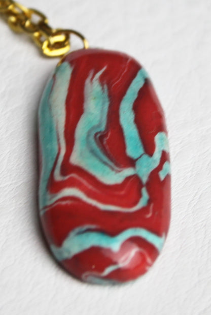 Blue Flame Pendant Necklace