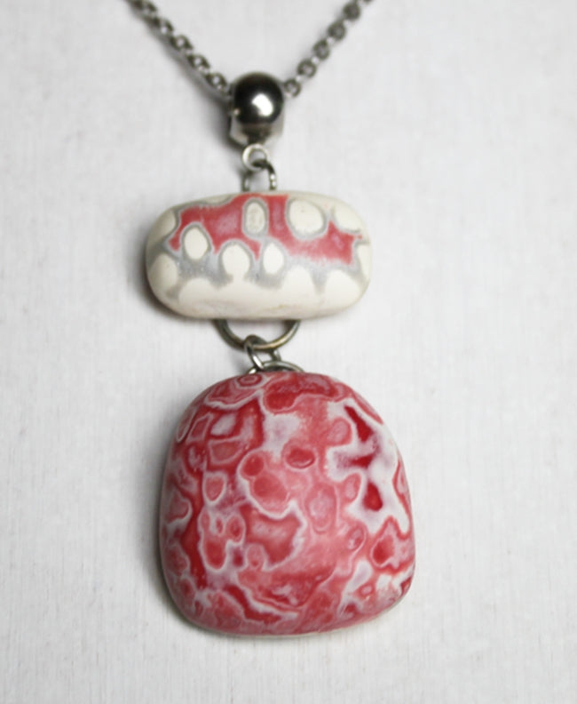 Bubble and Fizz Duo - Trapezoid Pendant Necklace