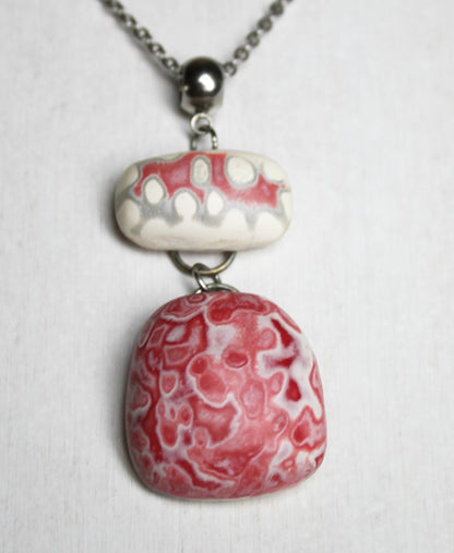 Bubble and Fizz Duo - Trapezoid Pendant Necklace