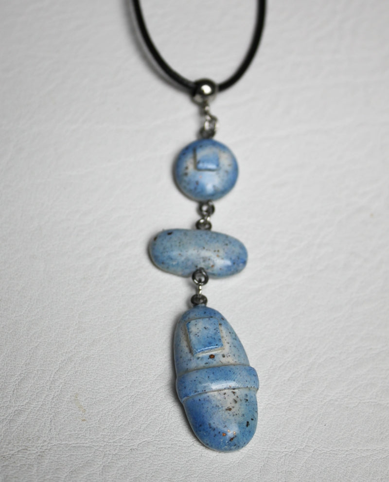 Moonrock Trio in Blue - Pendant Necklace