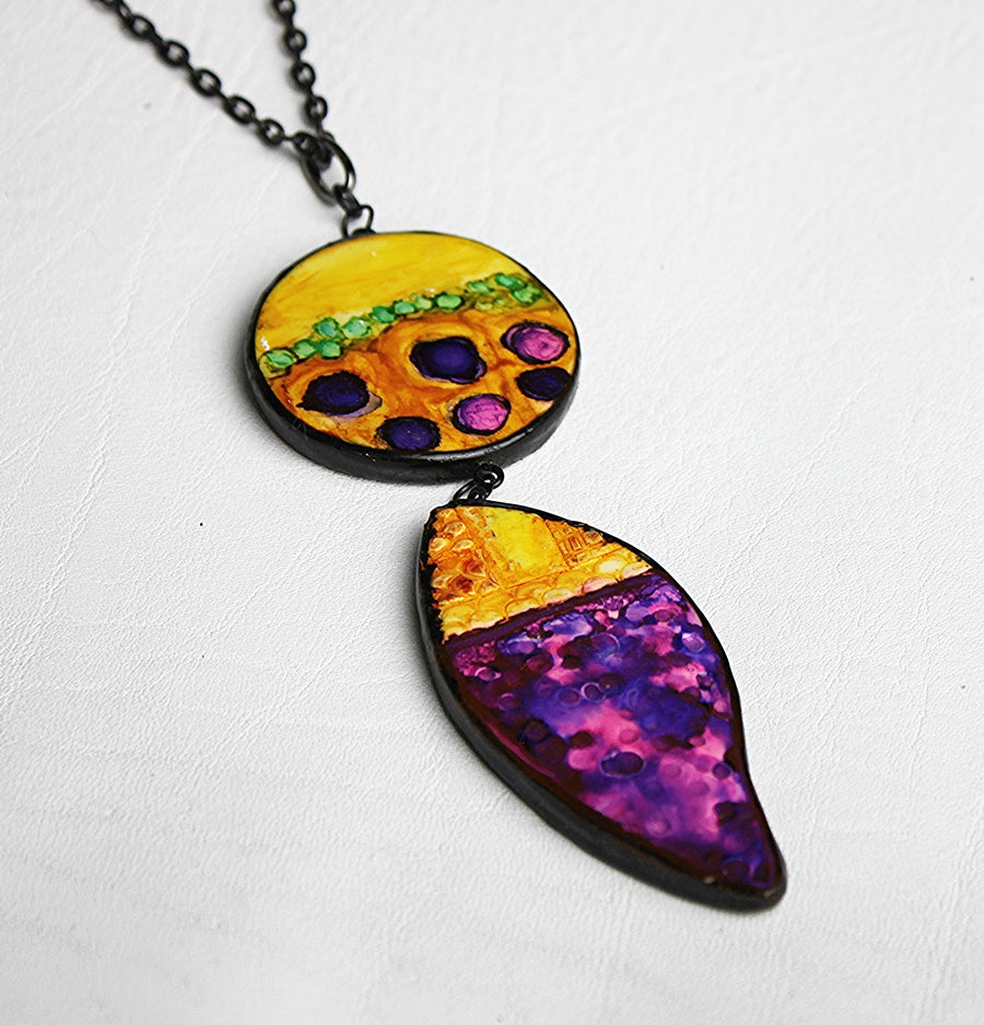 Purple Cabbage Patch Pendant Necklace