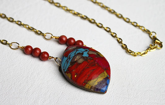 Sedimentary Strata Pendant Necklace