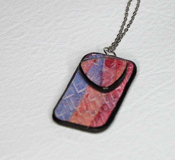 Layered Rounded Rectangle Pendant Necklace