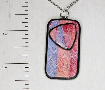 Layered Rounded Rectangle Pendant Necklace